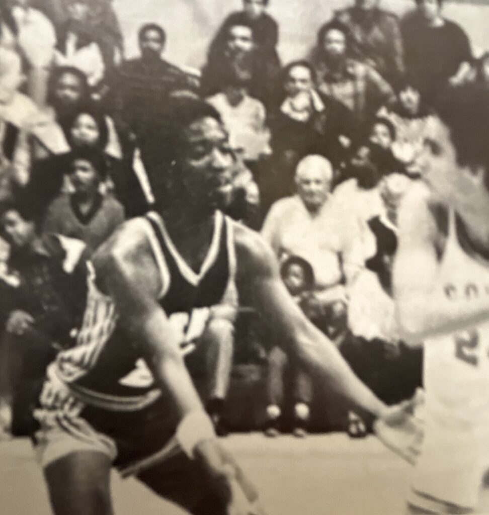 Ray Burris playing defense