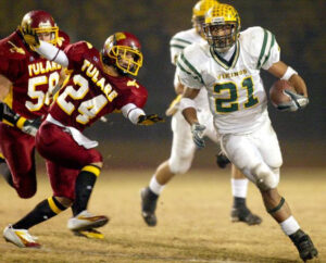 Ryan Mathews, playing football West High vs Tulare